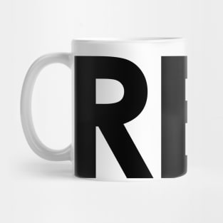 recycle reuse renew rethink (Black) Mug